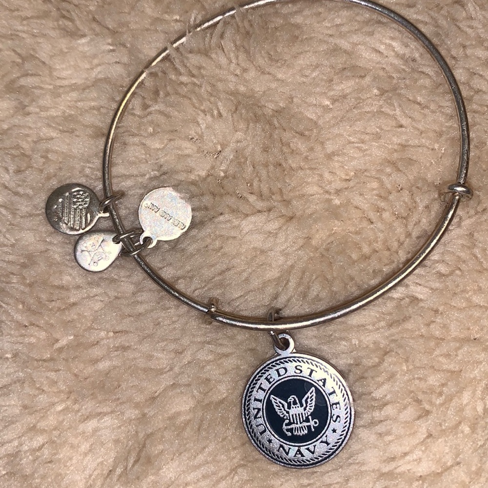 Alex and ani silver UNITED STATES NAVY bracelet